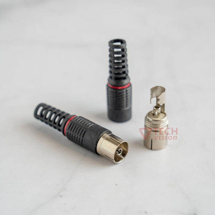 Socket Antena TV Hitam Bagus PAL RF Antenna Female Connector Les Merah Lazada Indonesia