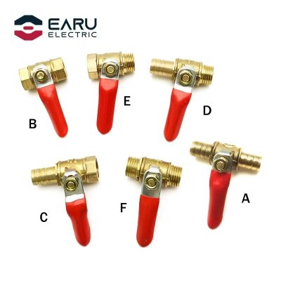 Handle 6-12MM Hose Barb Inline Brass Water Oil Air Gas Fuel Line Shutoff Ball Valve Pipe Fittings Pneumatic Connector Controller