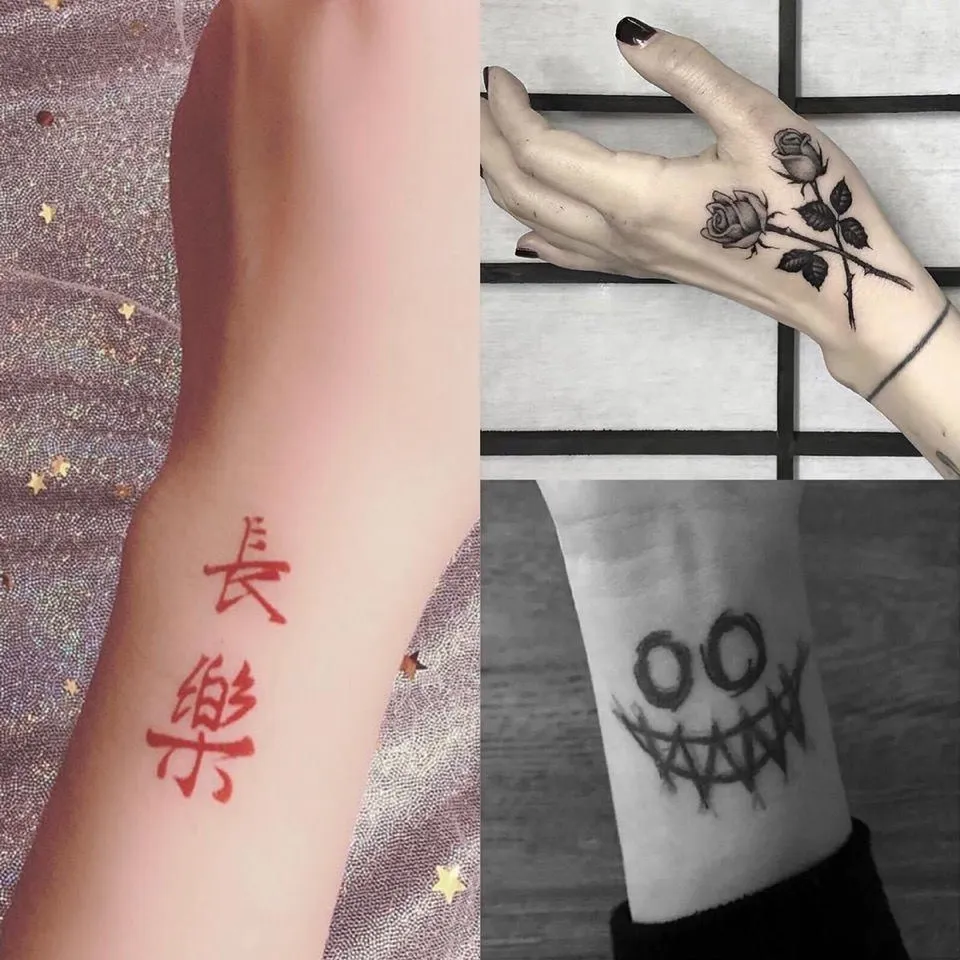M-Theory Full Sleeve Makeup Temporary 3d Fake Tattoos Sticker Arm Tatuagem  Tatto Henna Body Arts Tatouage Flash Tatoos Sti… Henna Body Art, Fake  Tattoos, Body Art | Waterproof Temporary Tattoo Sticker Skeleton