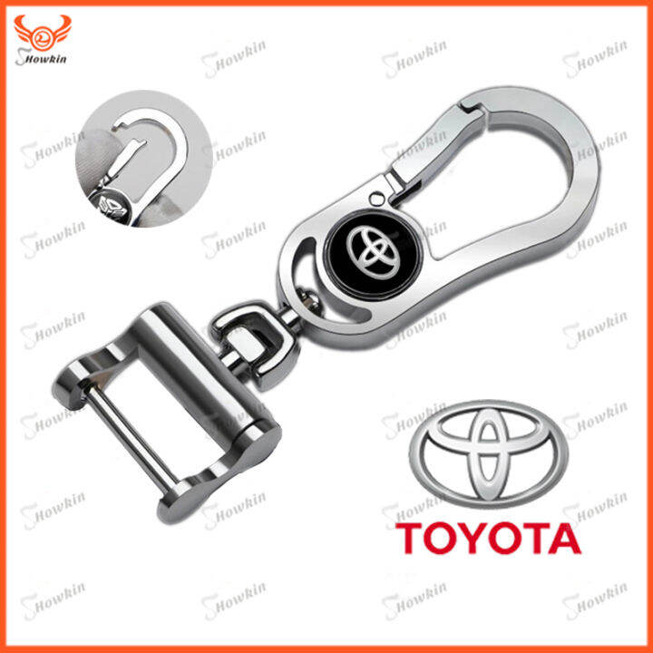 โลหะผสมรถโลหะพวงกุญแจโซ่กุญแจมีโลโก้สำหรับtoyota