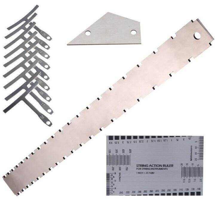 guitar-luthier-tools-neck-notched-straight-edge-guitar-radius-gauge-string-action-gauge-ruler-fretboard-fret-tools