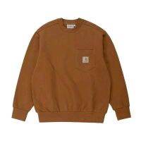 ได้☑✳Carhartt Carhartt เสื้อสเวตเชิ้ตมีกระเป๋าแบบบางสำหรับคอกลมเสื้อสวมหัวเสื้อโค้ทเทอร์รีคาร์ฮาร์ตฤดูใบไม้ผลิและฤดูร้อน