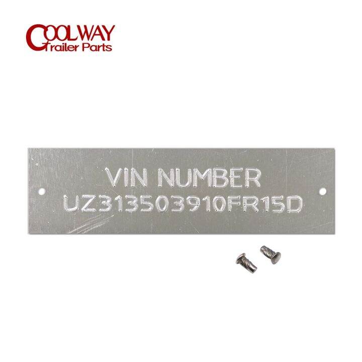 Stamped VIN HIN Number Serial Date Model ID TAG Identification Aluminum