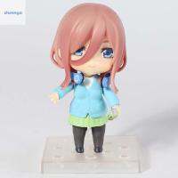 JUNNYA ของขวัญสำหรับเด็ก10CM,รูปปั้น Nakano Miku แบบชิ้นเล็กตกแต่งหุ่นจำลองตัวการ์ตูนของเล่นโมเดลของประดับโต๊ะทำงาน Nakano Miku ของเล่นตุ๊กตาขยับแขนขาได้