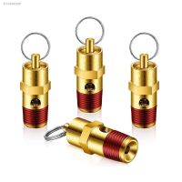 ✔▥㍿ 4 Pieces 1/4 inch Male NPT Safety Valve Pressure Relief Valve Air Compressor Check Valve (150 Set Pressure)