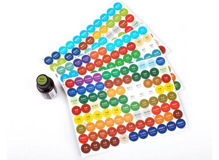 Essential Oil Cap Colored Sticker Label for your Precious Oil ...