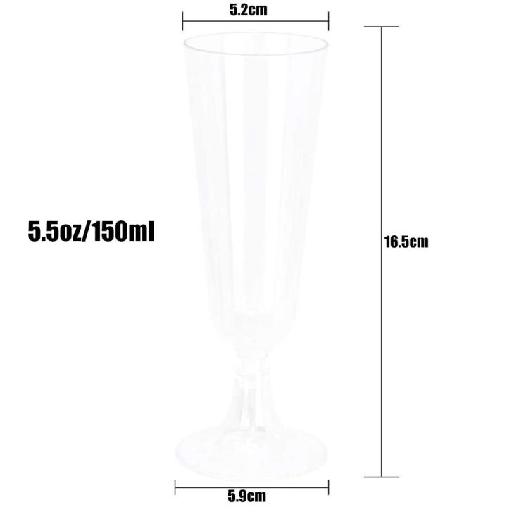 6pcs-plastic-champagne-flutes-disposable-wine-glasses-toasting-flutes-for-birthday-party-wedding-reception-and-other-celetion