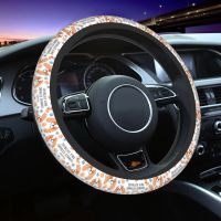 Cavalier King Charles Spaniel Car Steering Wheel Cover Non-slip Cute Animal Dog Steering Wheel Protective Cover Car Accessories