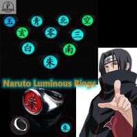 นาฬิกาข้อมือสำหรับเด็กผู้ชายและผู้หญิงแหวนลายอนิเมะ Akatsuki,เครื่องประดับคอสตูมลายอนิเมะ Akatsuki แหวนเรืองแสงแหวนประดับอัญมณีทำด้วยตัวเองอุปกรณ์ประกอบการ Cosplay