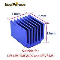 10ชิ้นอ่างความร้อน9*9*12มม./14*15*1 3m ม. + คูลเลอร์อลูมิเนียมกาว3M สำหรับสเต็ปเปอร์มอเตอร์ไดร์เวอร์ A4988 DRV8825 LV8729 TMC2100 3D เครื่องพิมพ์สกรูตะปูและจุกจิก