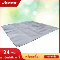 MOVTOTOP กลางแจ้ง Dampproof เสื่อเสื่อปิกนิกอลูมิเนียมฟิล์มแบบพกพาที่อบอุ่นตั้งแคมป์ Pad (25 มิลลิเมตร 200x120 มีถุง)