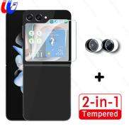 2To1 For Samsung Galaxy Z Flip5 Back Glass Camera Tempered Glass Samsun Z