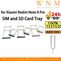 ถาดใส่ซิมและ SD การ์ด Xiaomi Redmi Note 8 Pro สำหรับ Redmi Note 8Pro ที่ใส่ซิมช่องเสียบบัตรเครื่องอ่านกระเป๋าเก็บบัตรช่อง SD ส่วนอะไหล่อะแดปเตอร์