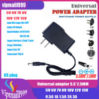 AC 110-240V DC 5V 6V 8V 9V 10V 12V 15V 0.5A 1A 2A 3A Universal Power Adapter Adapter Charger อะแดปเตอร์ Eu Us สำหรับแถบไฟ LED