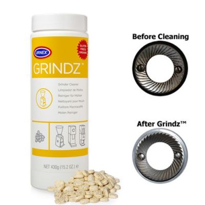 ผงทำความสะอาดเครื่องบดกาแฟ เม็ดทำความสะอาดเครื่องบด URNEX GRINDZ 430 g. Grinder Cleaner / Gluten Free &amp; Organic of USA