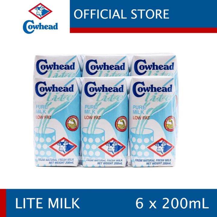 Cowhead Lite Milk 200ml x 6 [Cowhead Fresh Milk UHT] Lazada PH