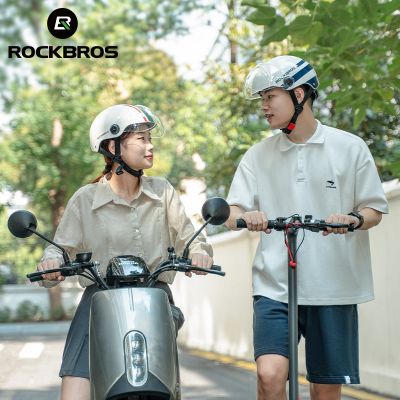 ROCKBROS s หมวกกันน็อคจักรยานผู้ชายผู้หญิง ABS PC จักรยานหมวกกันน็อคครึ่ง3C รถจักรยานยนต์สกูตเตอร์ E-จักรยานขี่จักรยานเบาหมวกนิรภัย