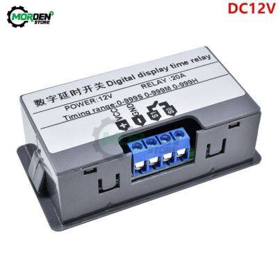 Ac110v รีเลย์หน่วงเวลาเวลาดิจิตอล220V Dc 12V 24V รอบการจอแสดงผลแอลอีดีปุ่มควบคุมเวลาเวลาที่ปรับได้รีเลย์สวิทช์ดีเลย์เวลา