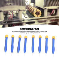 8PCS Screwdriver Set Zirconia Ceramic Insulated Handle Screwdrivers Slot and Cross Driver Bits