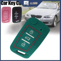 ที่ใส่กุญแจรีโมต LLSBB เคสซิลิโคนป้องกันที่ห้อยกุญแจเต็มรูปแบบสำหรับ Skoda/rap/octaviaq/fabia อุปกรณ์เสริมรถยนต์