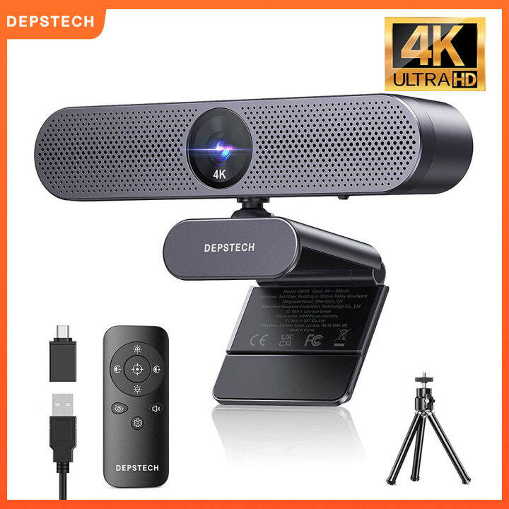 DEPSTECH DW50 4K Webcam Auto Focus USB Web Camera With Mics Remote ...