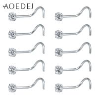 【HOT】 AOEDEJ 10 Pcs 1 Lot 20g Rings amp; Studs Round Piercing Jewelry L-shape Stud Nostril