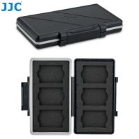 JJC 6 ช่องกันน้ำ XQD memory card case Cfexpress Type B ผู้ถือบัตรออแกไนเซอร์ที่ใช้กับ Nikon Z6 Z7 D850 D500 D6 D5 D4S D4 Panasonic Lumix GH6 DC-S1 DC-S1R กล้อง