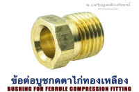 ข้อต่อบู้ชกดตาไก่ทองเหลือง M8x1.0 M10x1.0 M12x1.0 Bushing for Ferrule Compression Fitting (Male x Tube)