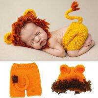 New Fotografia Cute Lion Baby Hats Newborn Photography Props Soft Hand-knit