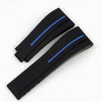 Black natural silicone watchband for role strap for Daytona submarine GMT oysterflex Bracelet tool Quick release 20mm 21mm