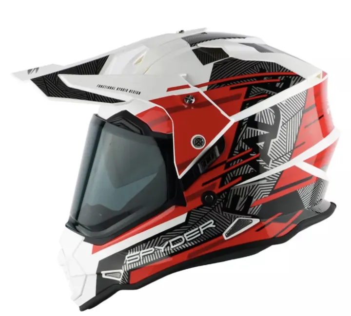 Spyder Dual Sport Helmet with Dual Visor Hex 2.0 GD Series 4 (with FREE ...