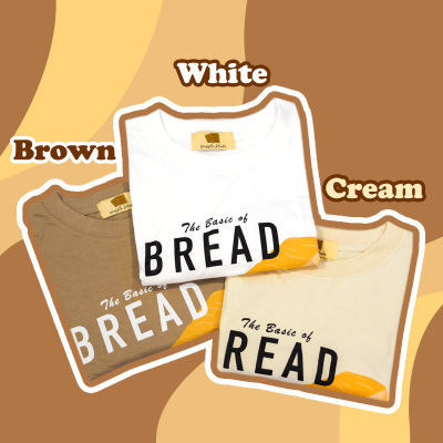 เสื้อยืด cotton 100% ลายน่ารัก | Bread (oversize) White Color