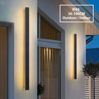 Waterproof Outdoor Wall Lamp Long Strip LED IP65 Modern Light Warm White Nautral Light Cold Light Garden Light 110V 220V