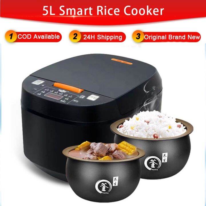 【factory outlet】 5L Rice Cooker English Version Smart Rice Cooker Multi Home Rice Cooker 810