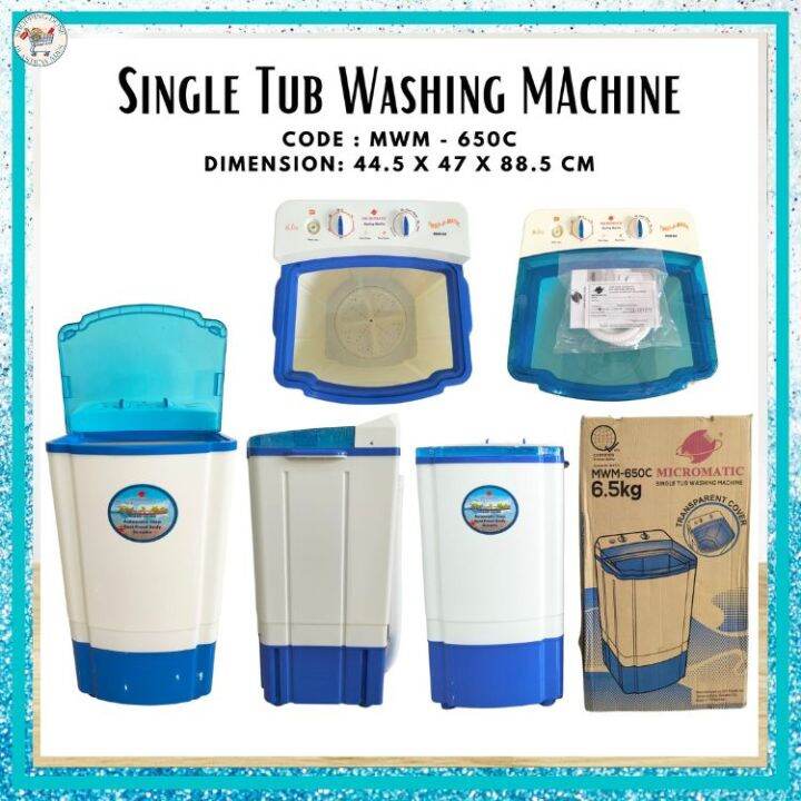 Micromatic Single Tub Washing Machine MWM650C Lazada PH