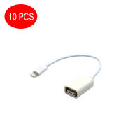 10pcsLot Mobile Phone Adapter Splitter 17cm Cable OTG Female USB to Light For Iphone IOS 9.2-10.3 USB Adapter Cable Dropship