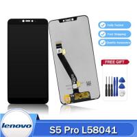 ต้นฉบับใหม่จอแสดงผล LCD Touch Panel Screen Digitizer สมัชชาเซ็นเซอร์แก้วสำหรับ Lenovo S5 Pro L58041 S5pro GT L58091 Pantalla