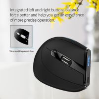 ZZOOI ZELOTES 2.4G Wireless Rechargeable Mice F-36A 6 Buttons Optical Vertical Mouse 2400 DPI Adjustable Computer Accessories