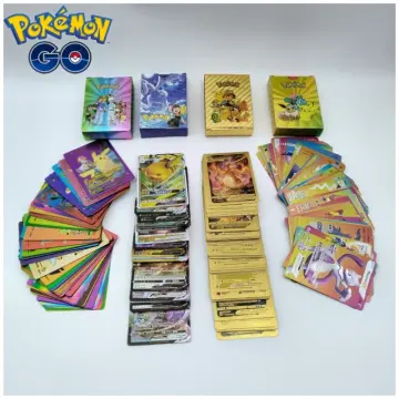 Cheap 2023 27-55 Cartas Pokemon Cards Gold Card V Vmax Spanish Pokemon Card  Golden Kids Game Collection Cards Christmas Gift