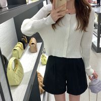 利Korean Knitted Cardigan Womens 2023 Autumn Spring New Top Outer Wear Classic Style Solid Color Sweater Coat Female