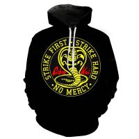 3D Printed Spring And Fall Sweatshirts Cobra Kai Men Women Children Hoodies Pullover Long Sleeve Boy Girl Kids Streetwear Tops