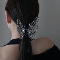 Vintage Liquid Butterfly Hair Claw Clip For Women Back Head Grab Clip Fashion Geometric Headband Trendy Hair Accessories