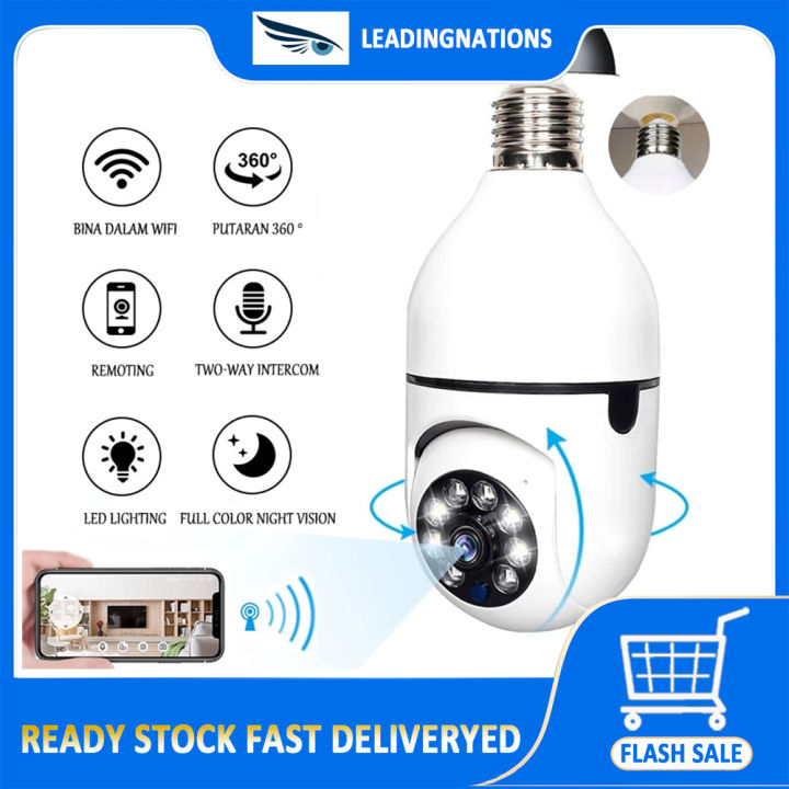 V380 Pro Cctv Ip Camera Wifi Wireless Bulb Network Security 1080p Home Two Way Audio Night