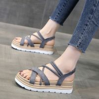 2023 New Female Summer Fairy Style Sandals Thick Sole Matsuke Student Casual Sandals