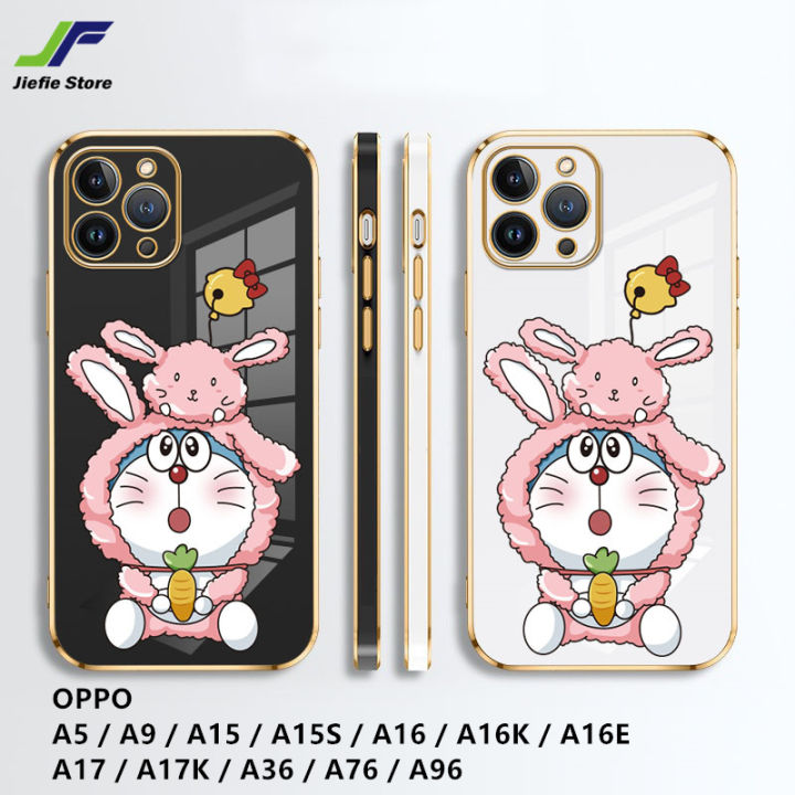 เคสโทรศัพท์เพลงแมวกระต่ายการ์ตูนใหม่กันกระแทกสำหรับ-a5-oppo-a9-a15-a15s-a16-a16k-a16e-a17-a17k-a36-a76-a96โดราเอมอนที่น่ารักเคสห่อหุ้ม-tpu