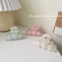 【cw】 Flocking Acrylic Barrettes Hair Internet Hot New Back Head Grip Spring Shark Clip Clip Hairware ！