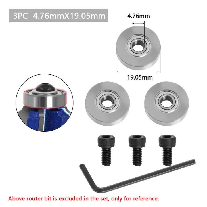 router-bit-ชุดแบริ่งทนทานด้านบน-ด้านล่างติดตั้งบอลแบริ่งชุดประแจสกรู-diy-ซ่อมอุปกรณ์เสริม