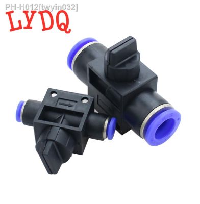 HVFF Pneumatic Fittings Hand Valve 4mm-12mm Connector Quick Push For Hose Tube Limiting Speed Control