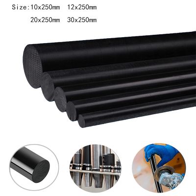 1pcs Diameter 10/12/20/30mm  Black Polyamide stick PA6 pure Nylon rods Wear resistant rod Length 250mm