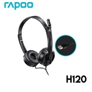 Tai nghe chụp tai có dây RAPOO H120, jack cắm USB